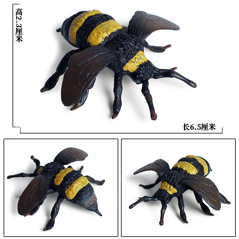 Simulation Animal Insect PVC ladybug Bee spider Model Action Figure Collection Miniature Cognition Educational Toys for Children