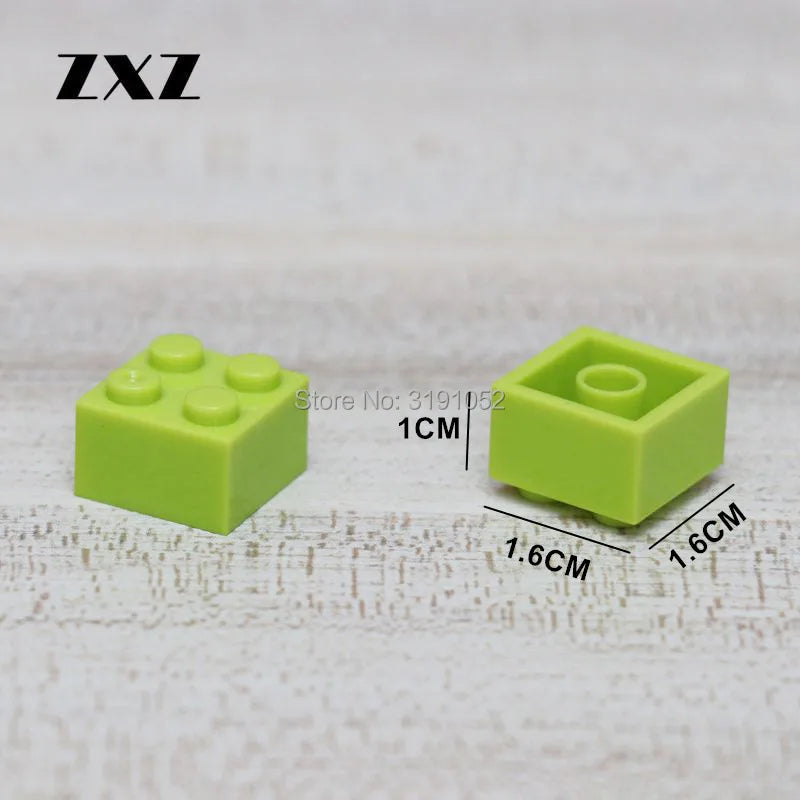 100 Pieces Brick 2 X 2 DIY Enlighten Toy Plastic Building Block Bricks For Kids 3003 Assembled Small Particles