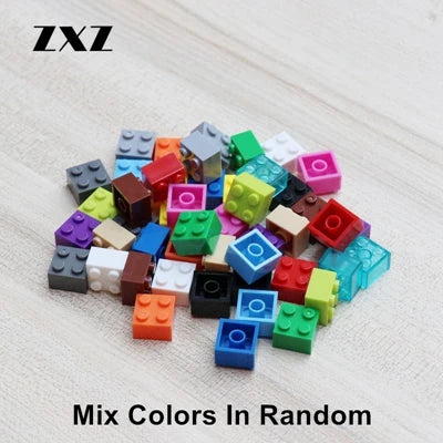 100 Pieces Brick 2 X 2 DIY Enlighten Toy Plastic Building Block Bricks For Kids 3003 Assembled Small Particles