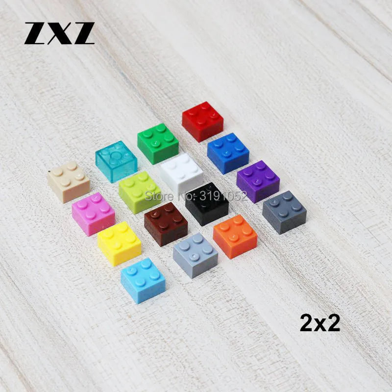 100 Pieces Brick 2 X 2 DIY Enlighten Toy Plastic Building Block Bricks For Kids 3003 Assembled Small Particles