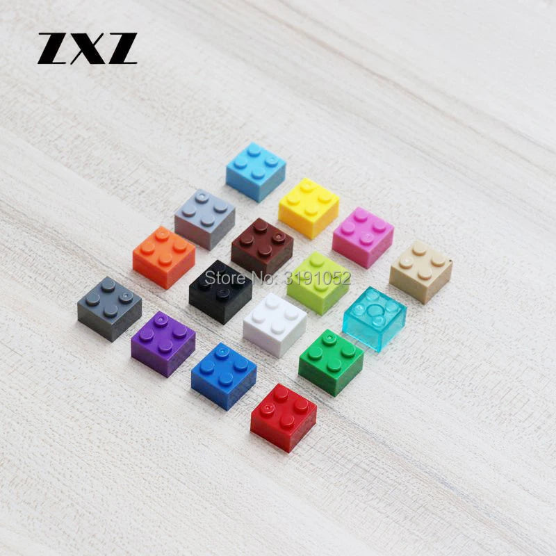 100 Pieces Brick 2 X 2 DIY Enlighten Toy Plastic Building Block Bricks For Kids 3003 Assembled Small Particles