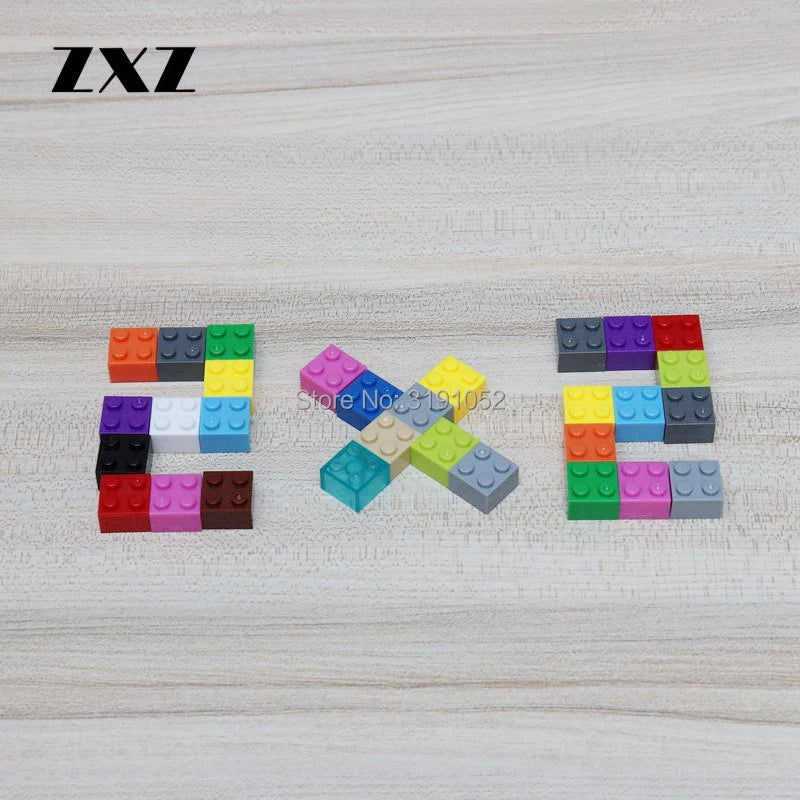 100 Pieces Brick 2 X 2 DIY Enlighten Toy Plastic Building Block Bricks For Kids 3003 Assembled Small Particles