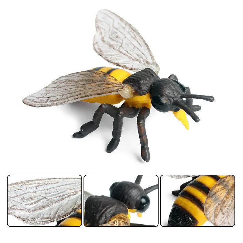 Simulation Animal Insect PVC ladybug Bee spider Model Action Figure Collection Miniature Cognition Educational Toys for Children