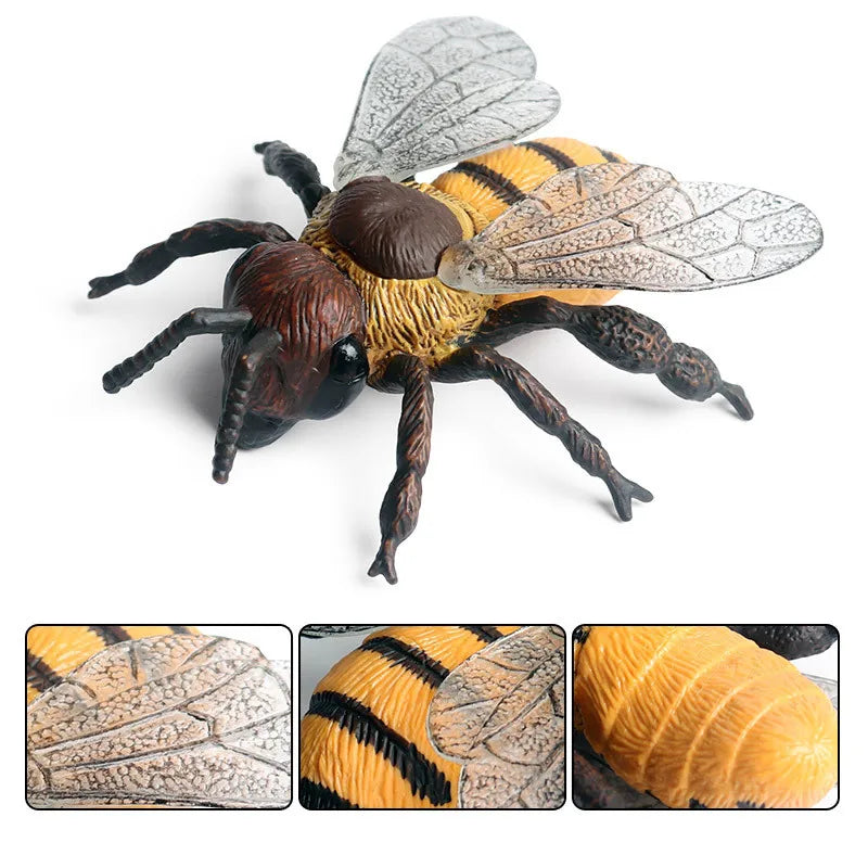 Simulation Animal Insect PVC ladybug Bee spider Model Action Figure Collection Miniature Cognition Educational Toys for Children