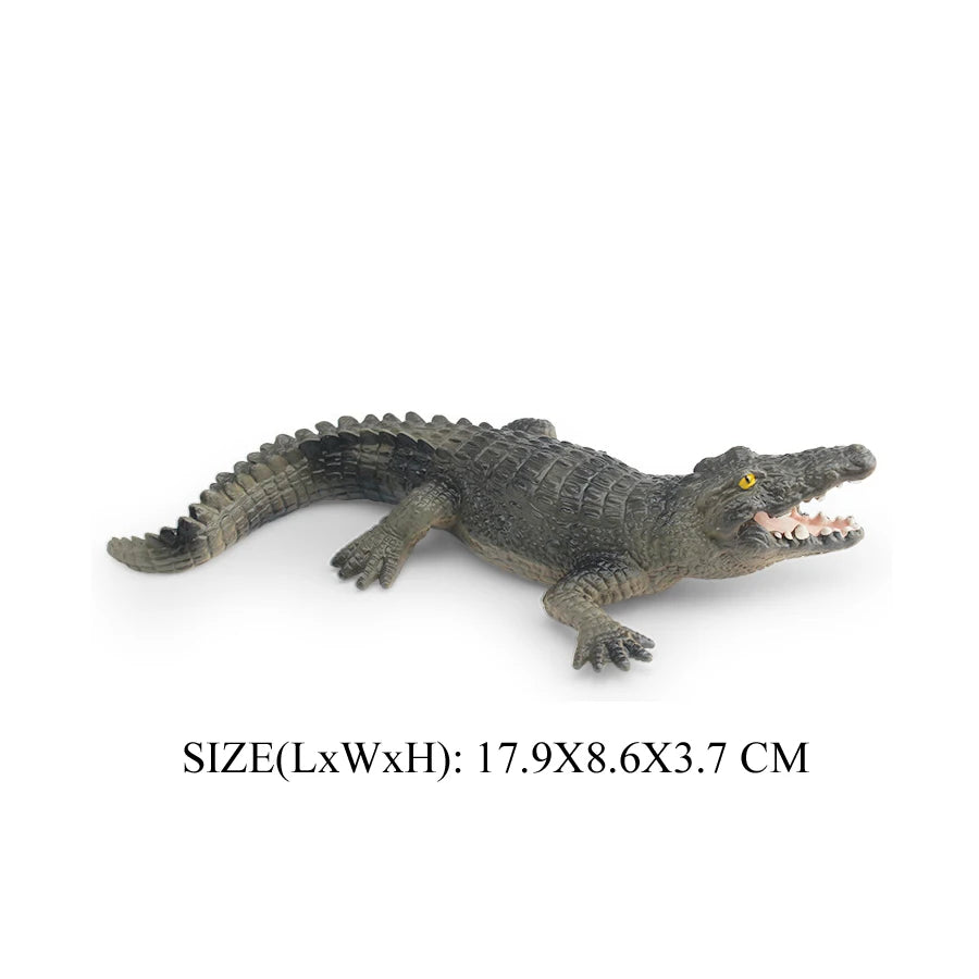 Realistic Plastic Alligator Sarcosuchus Boar Croc Crocodile Wild Animal Model Toy Figurines Party Favors Cake Toppers For Kids