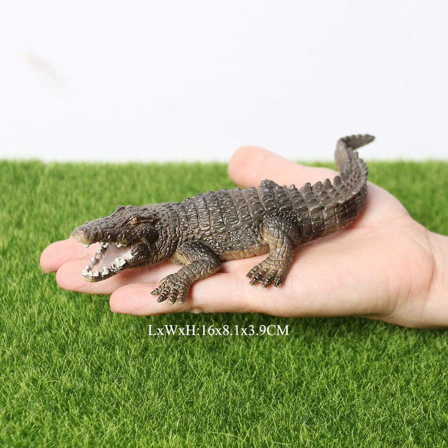 Realistic Plastic Alligator Sarcosuchus Boar Croc Crocodile Wild Animal Model Toy Figurines Party Favors Cake Toppers For Kids