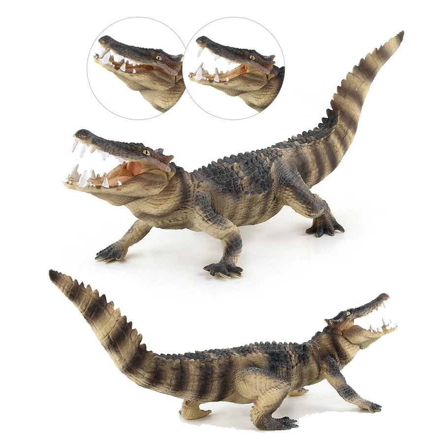 Realistic Plastic Alligator Sarcosuchus Boar Croc Crocodile Wild Animal Model Toy Figurines Party Favors Cake Toppers For Kids