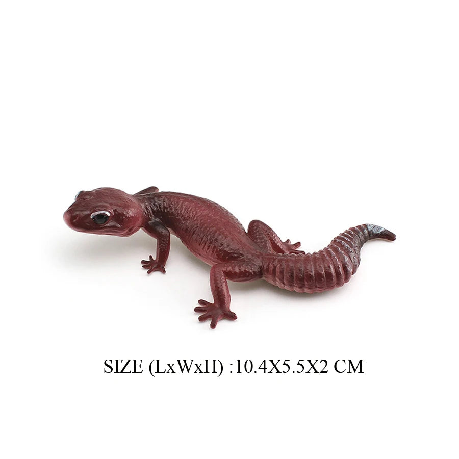 Plastic Reptile Model Figure Leopard Gecko Grass Lizard  Wilde Life Creatures Figurine For Cake Decoration Prank Props Toys