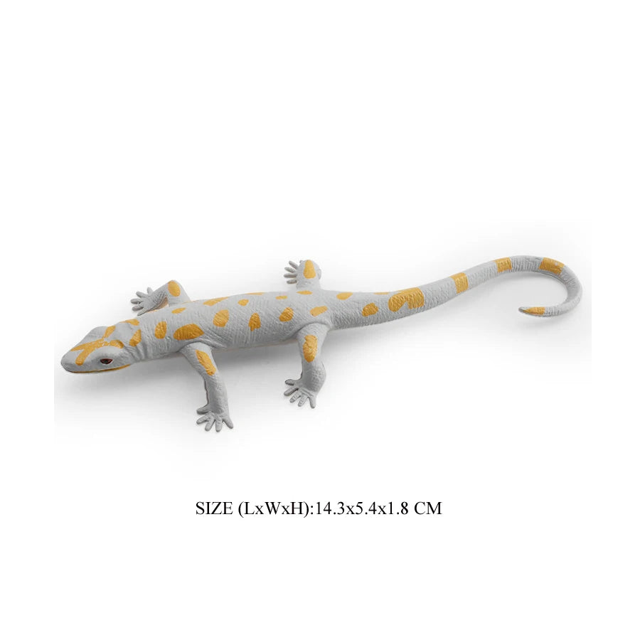 Plastic Reptile Model Figure Leopard Gecko Grass Lizard  Wilde Life Creatures Figurine For Cake Decoration Prank Props Toys