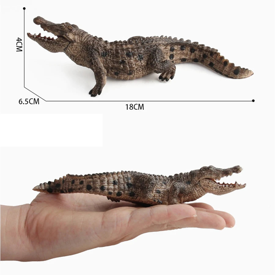 Realistic Plastic Alligator Sarcosuchus Boar Croc Crocodile Wild Animal Model Toy Figurines Party Favors Cake Toppers For Kids