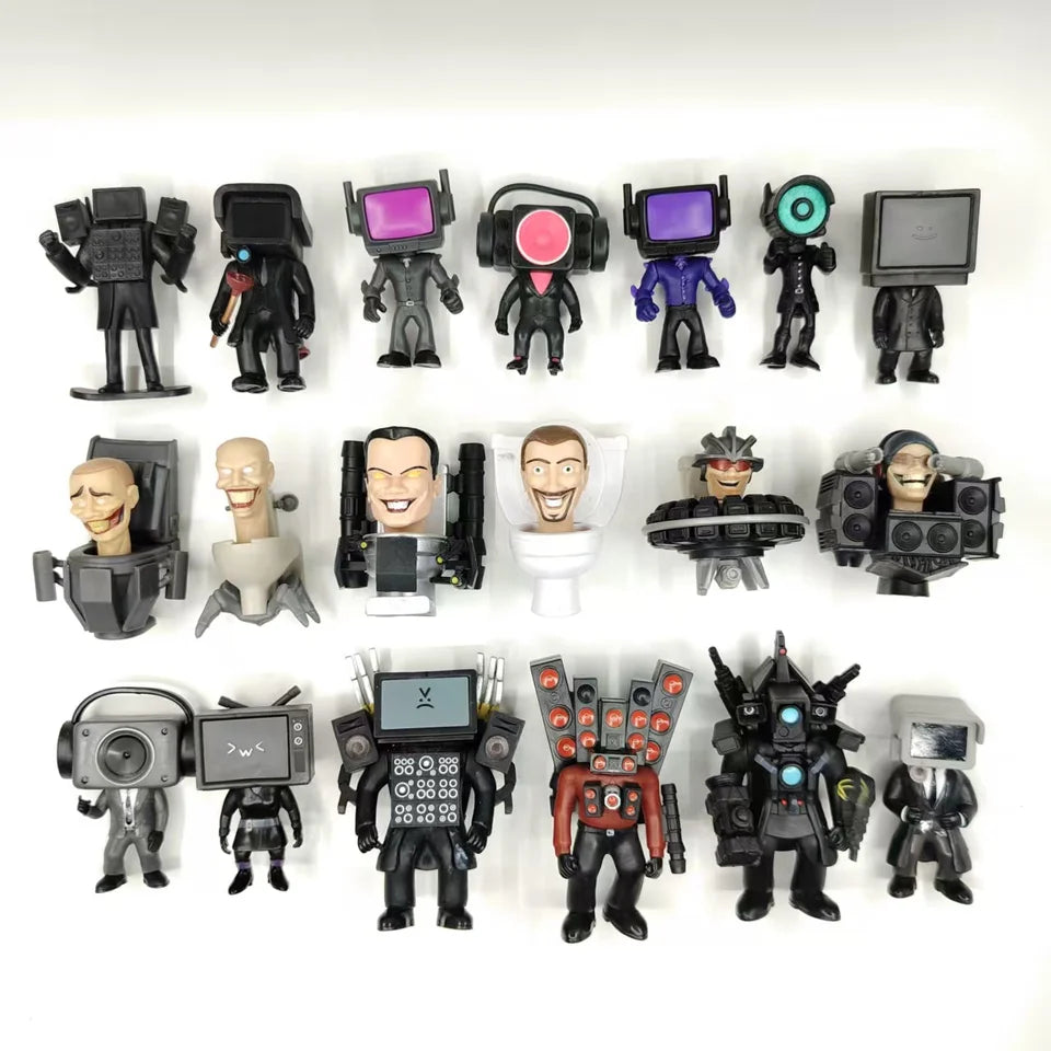 Original Skibidi Toilet Man Toy Monitor Man Titan Speaker Man Titan TV Man PVC Action Figure Model Toys Collection Kid Doll Gift