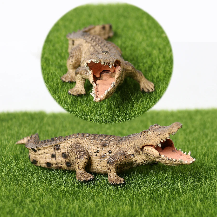 Realistic Plastic Alligator Sarcosuchus Boar Croc Crocodile Wild Animal Model Toy Figurines Party Favors Cake Toppers For Kids