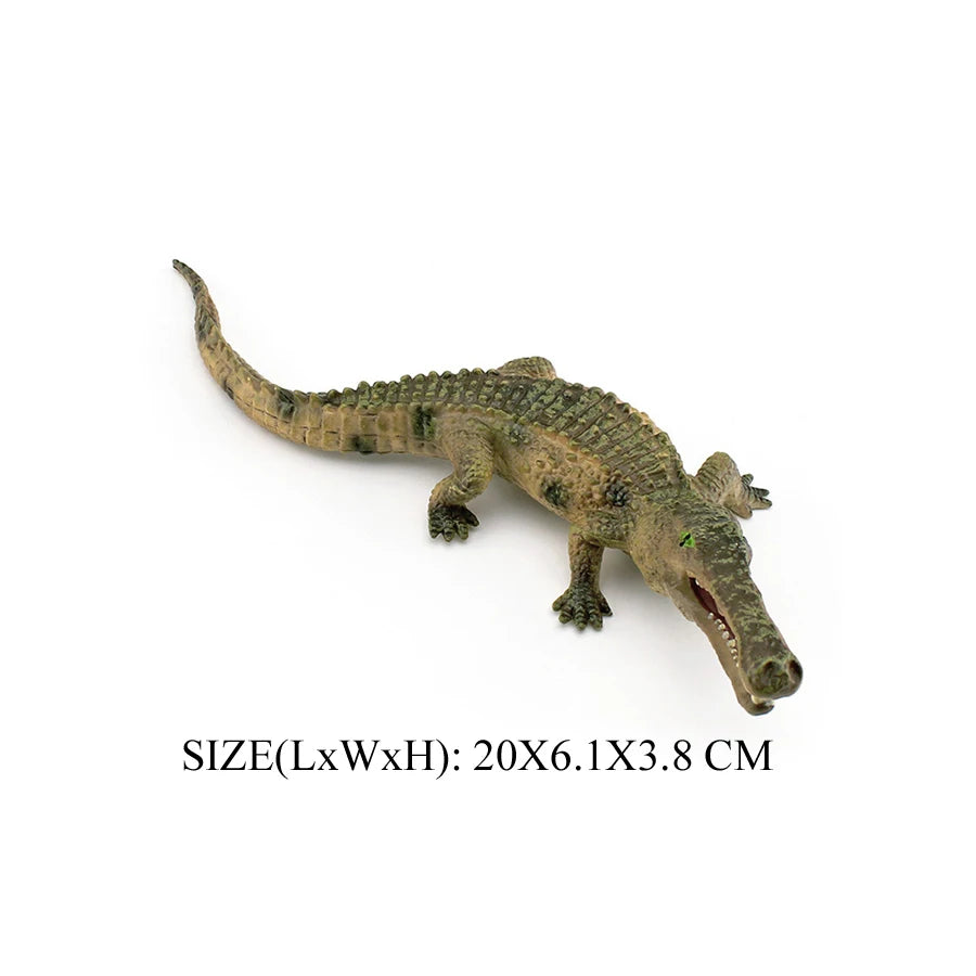 Realistic Plastic Alligator Sarcosuchus Boar Croc Crocodile Wild Animal Model Toy Figurines Party Favors Cake Toppers For Kids