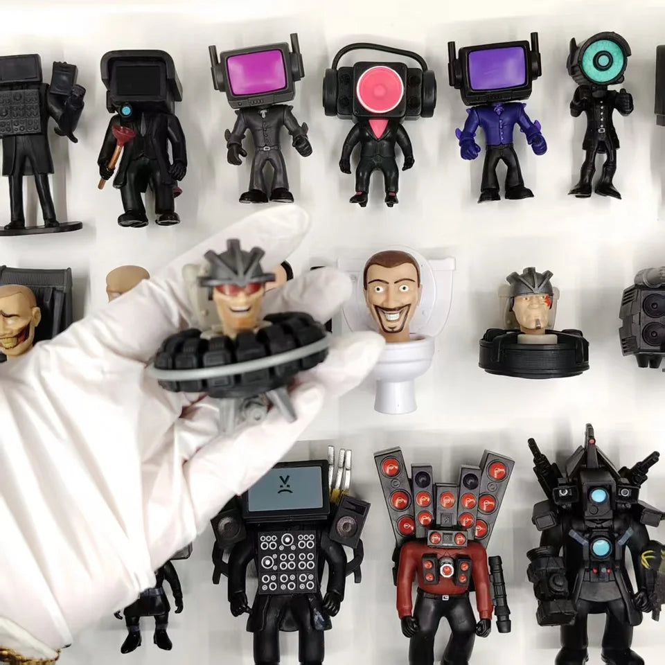 Original Skibidi Toilet Man Toy Monitor Man Titan Speaker Man Titan TV Man PVC Action Figure Model Toys Collection Kid Doll Gift