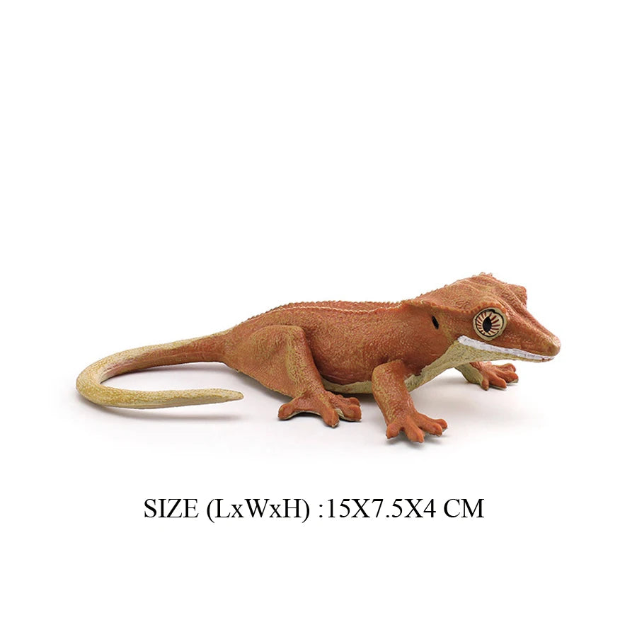 Plastic Reptile Model Figure Leopard Gecko Grass Lizard  Wilde Life Creatures Figurine For Cake Decoration Prank Props Toys