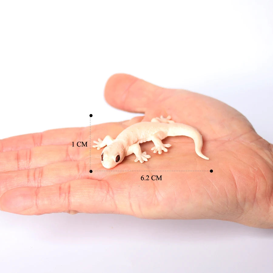 Plastic Reptile Model Figure Leopard Gecko Grass Lizard  Wilde Life Creatures Figurine For Cake Decoration Prank Props Toys