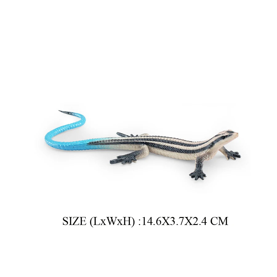 Plastic Reptile Model Figure Leopard Gecko Grass Lizard  Wilde Life Creatures Figurine For Cake Decoration Prank Props Toys