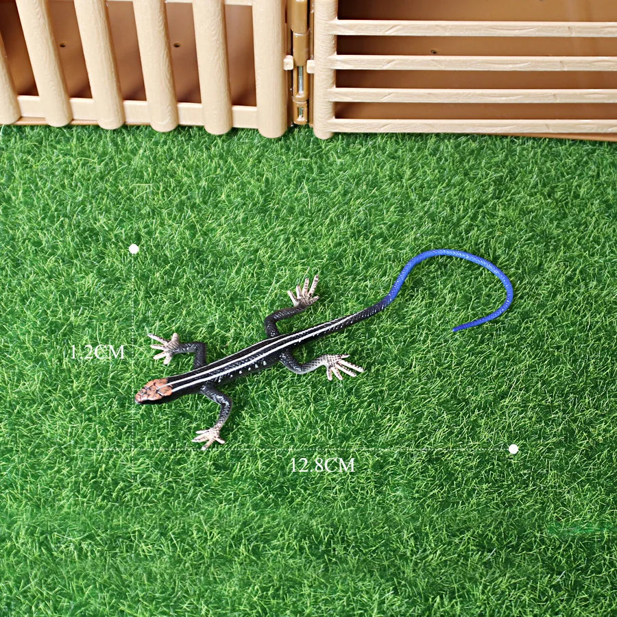 Plastic Reptile Model Figure Leopard Gecko Grass Lizard  Wilde Life Creatures Figurine For Cake Decoration Prank Props Toys