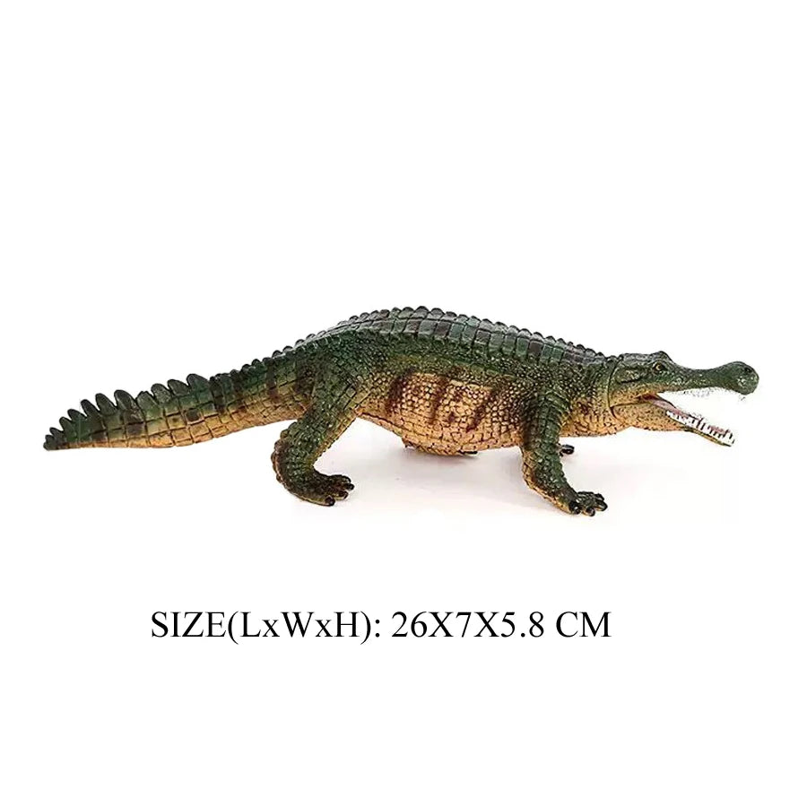 Realistic Plastic Alligator Sarcosuchus Boar Croc Crocodile Wild Animal Model Toy Figurines Party Favors Cake Toppers For Kids