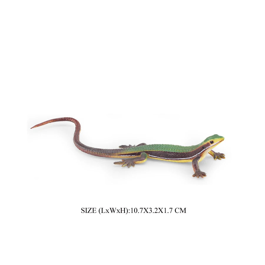 Plastic Reptile Model Figure Leopard Gecko Grass Lizard  Wilde Life Creatures Figurine For Cake Decoration Prank Props Toys