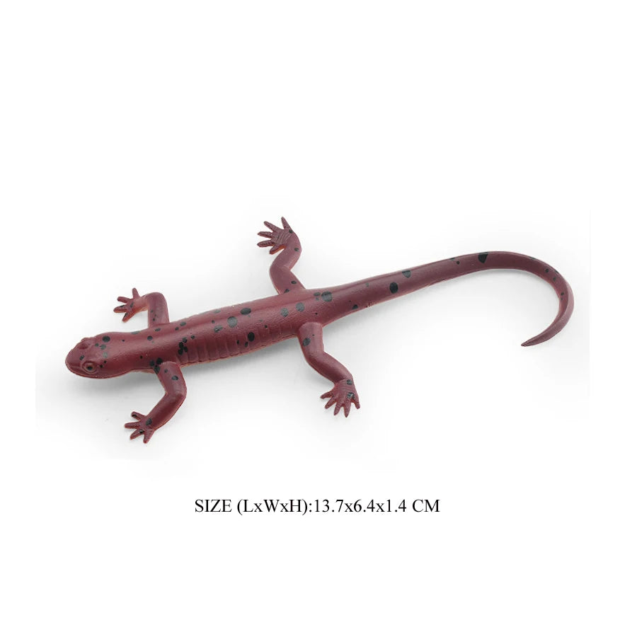 Plastic Reptile Model Figure Leopard Gecko Grass Lizard  Wilde Life Creatures Figurine For Cake Decoration Prank Props Toys
