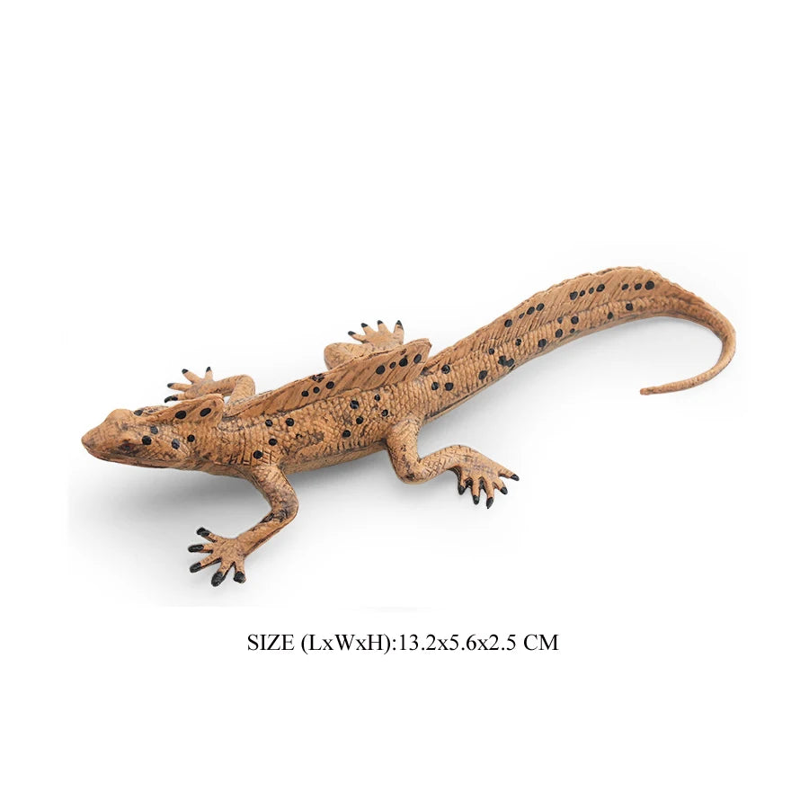 Plastic Reptile Model Figure Leopard Gecko Grass Lizard  Wilde Life Creatures Figurine For Cake Decoration Prank Props Toys
