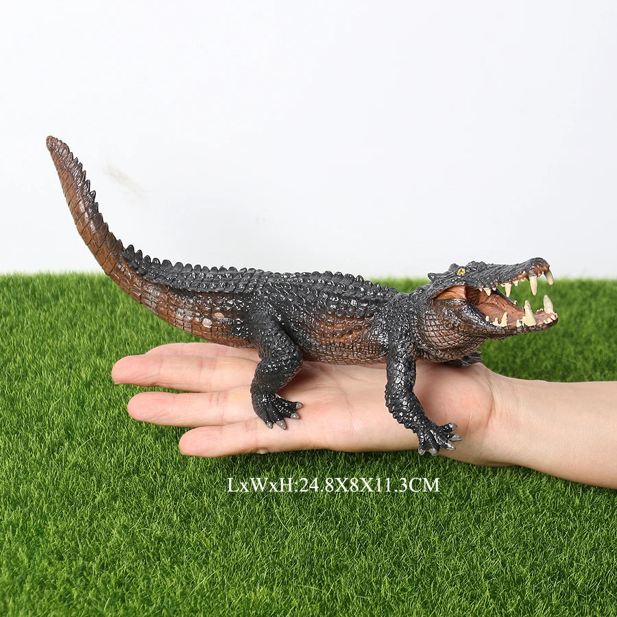 Realistic Plastic Alligator Sarcosuchus Boar Croc Crocodile Wild Animal Model Toy Figurines Party Favors Cake Toppers For Kids