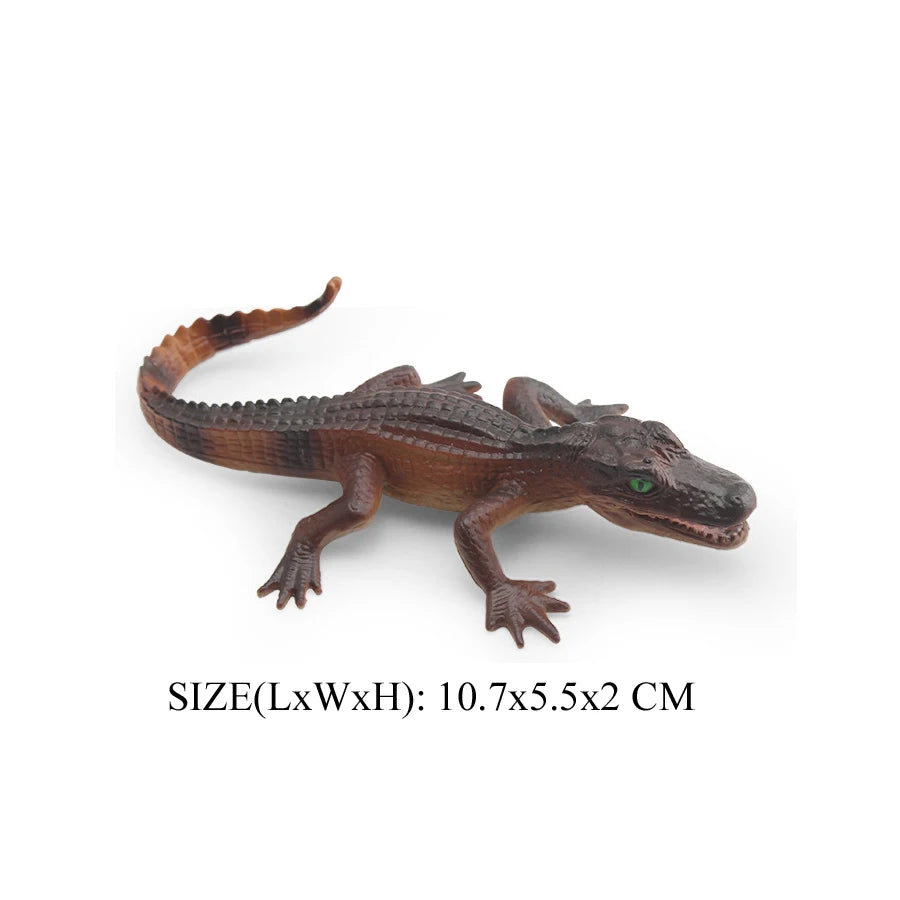 Realistic Plastic Alligator Sarcosuchus Boar Croc Crocodile Wild Animal Model Toy Figurines Party Favors Cake Toppers For Kids