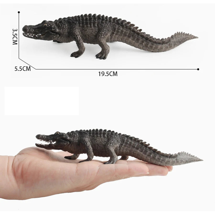 Realistic Plastic Alligator Sarcosuchus Boar Croc Crocodile Wild Animal Model Toy Figurines Party Favors Cake Toppers For Kids
