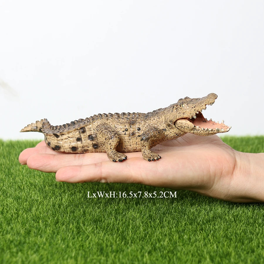 Realistic Plastic Alligator Sarcosuchus Boar Croc Crocodile Wild Animal Model Toy Figurines Party Favors Cake Toppers For Kids
