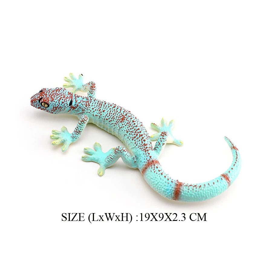 Plastic Reptile Model Figure Leopard Gecko Grass Lizard  Wilde Life Creatures Figurine For Cake Decoration Prank Props Toys