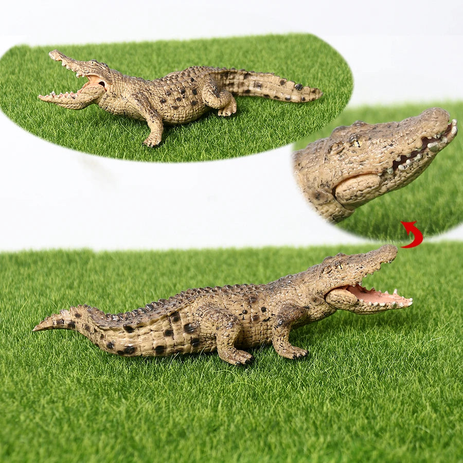 Realistic Plastic Alligator Sarcosuchus Boar Croc Crocodile Wild Animal Model Toy Figurines Party Favors Cake Toppers For Kids