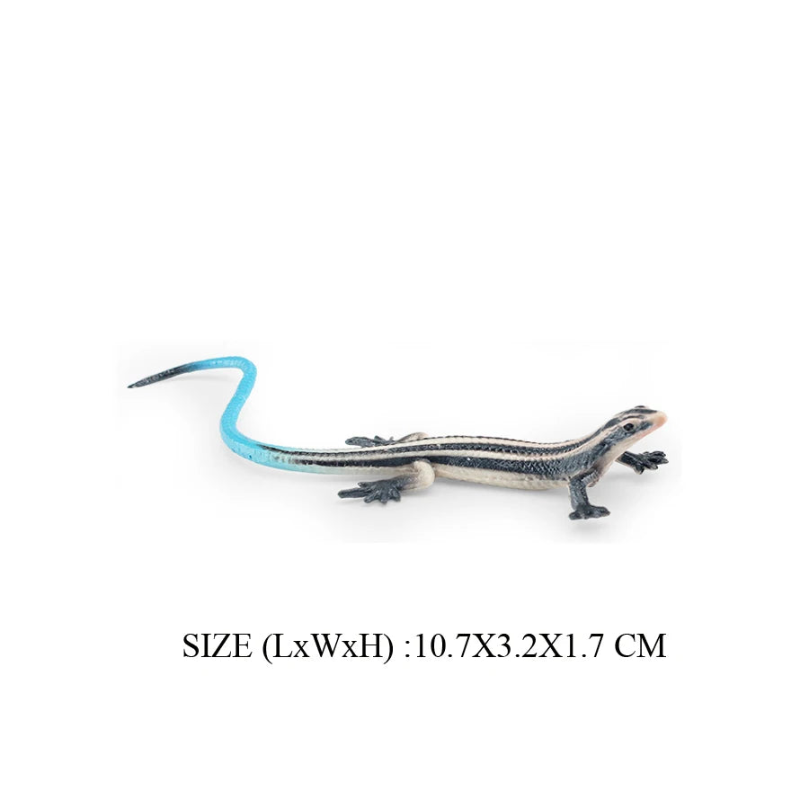Plastic Reptile Model Figure Leopard Gecko Grass Lizard  Wilde Life Creatures Figurine For Cake Decoration Prank Props Toys