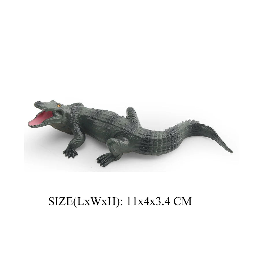 Realistic Plastic Alligator Sarcosuchus Boar Croc Crocodile Wild Animal Model Toy Figurines Party Favors Cake Toppers For Kids