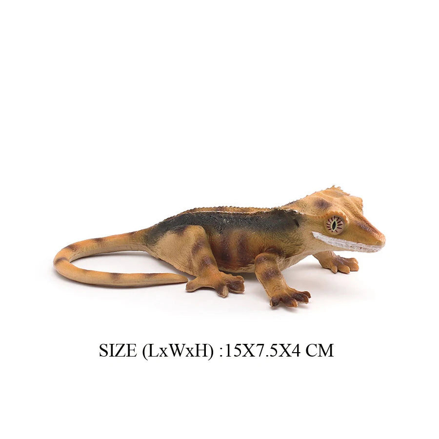 Plastic Reptile Model Figure Leopard Gecko Grass Lizard  Wilde Life Creatures Figurine For Cake Decoration Prank Props Toys