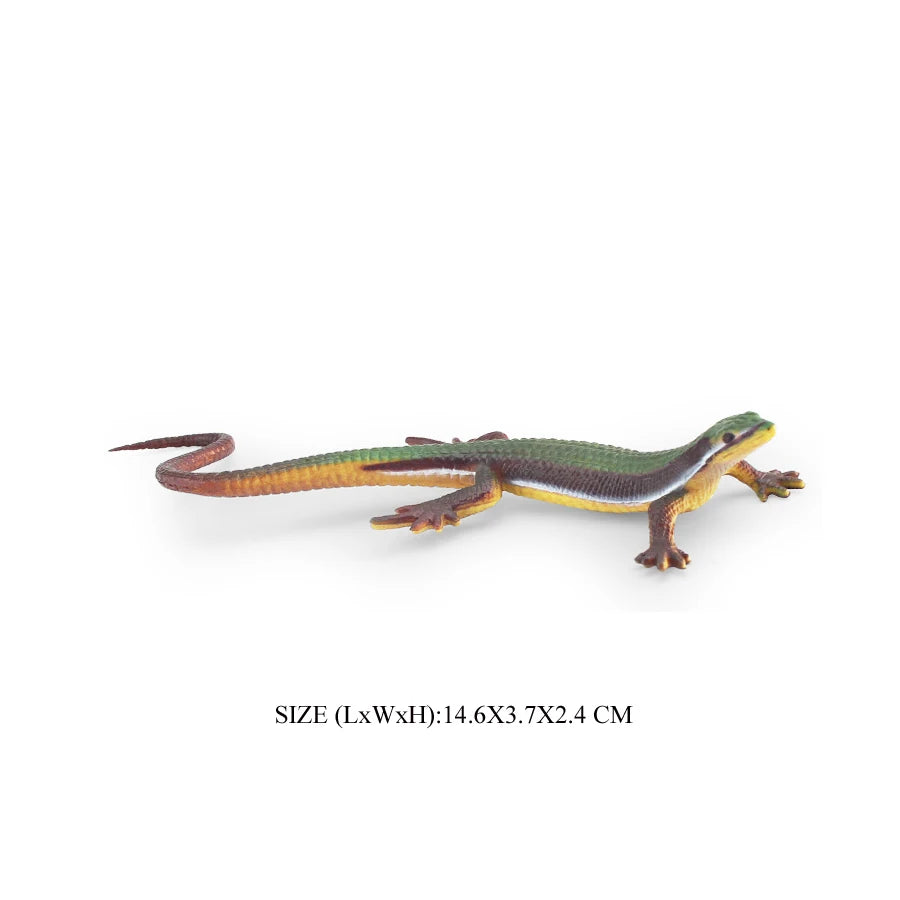 Plastic Reptile Model Figure Leopard Gecko Grass Lizard  Wilde Life Creatures Figurine For Cake Decoration Prank Props Toys