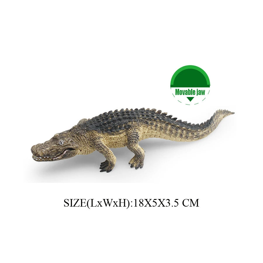 Realistic Plastic Alligator Sarcosuchus Boar Croc Crocodile Wild Animal Model Toy Figurines Party Favors Cake Toppers For Kids