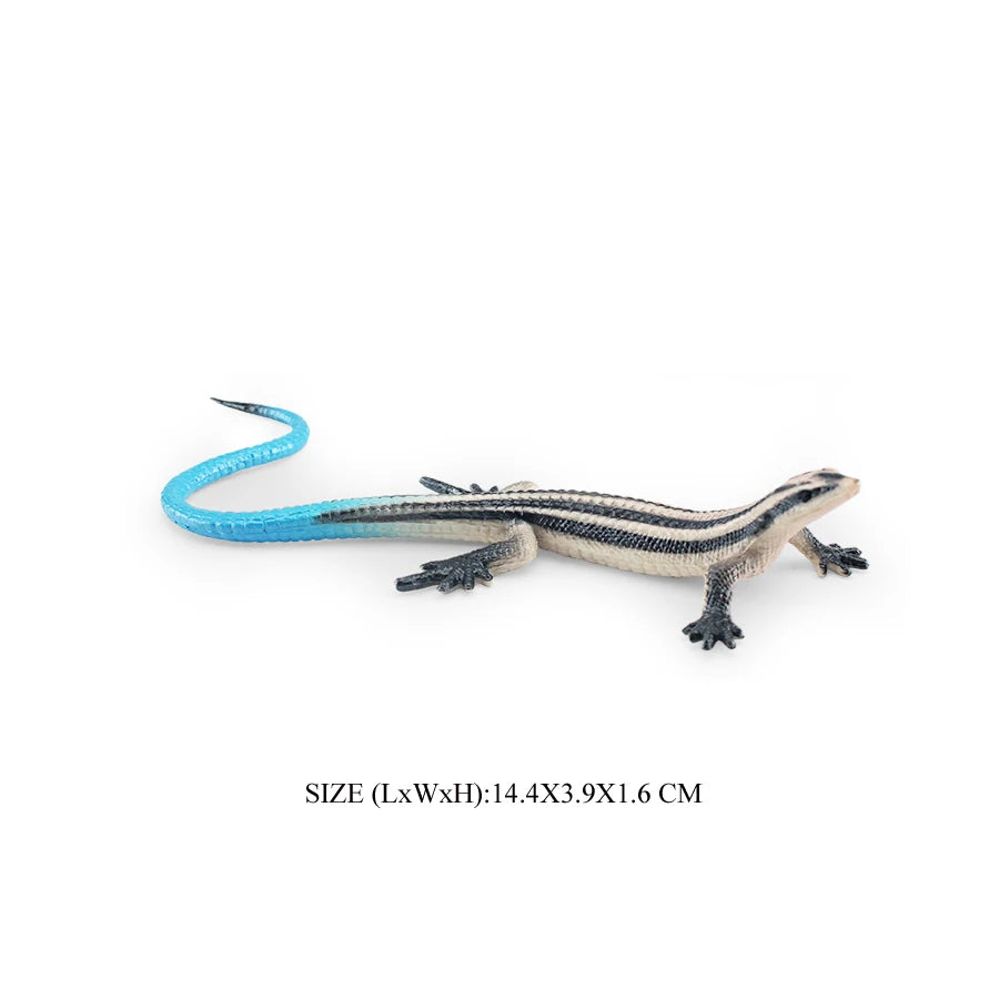 Plastic Reptile Model Figure Leopard Gecko Grass Lizard  Wilde Life Creatures Figurine For Cake Decoration Prank Props Toys