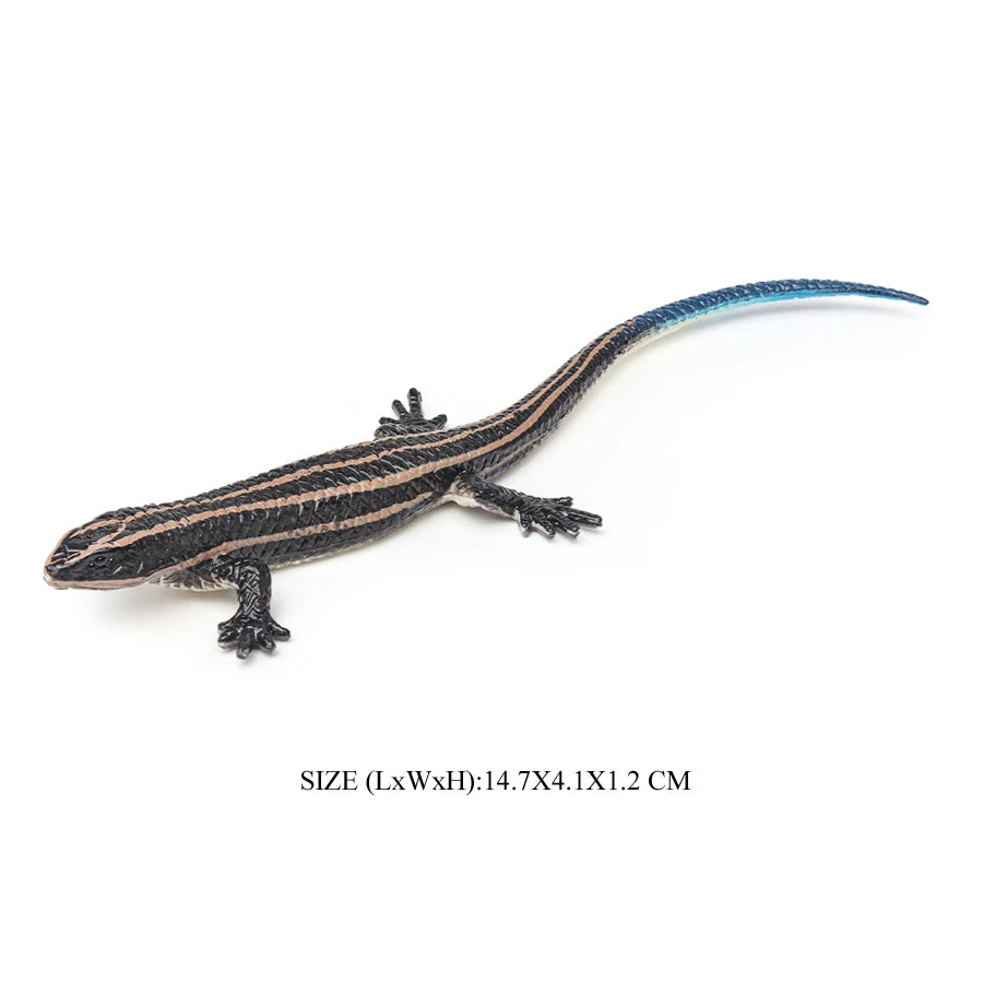 Plastic Reptile Model Figure Leopard Gecko Grass Lizard  Wilde Life Creatures Figurine For Cake Decoration Prank Props Toys